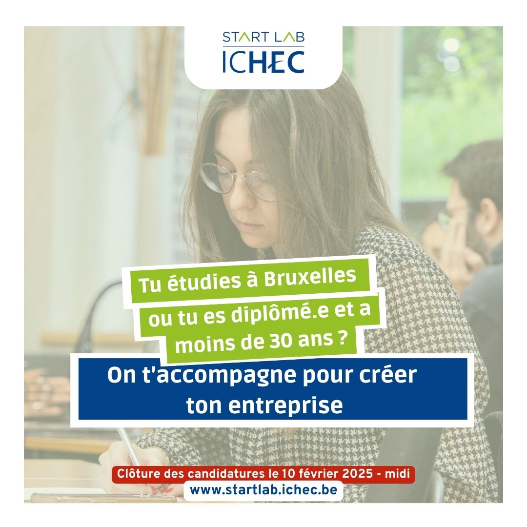 Tu veux créer ton entreprise? Rejoins le Start Lab en postulant jusqu’au 10 février